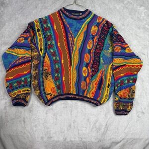 TUNDRA Mens M M Multi Color Geometric Pattern Knit Sweater